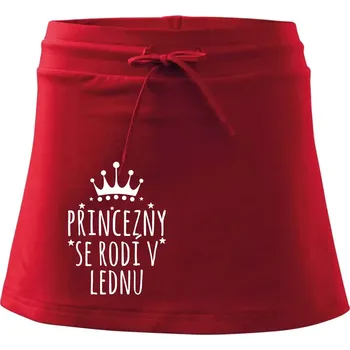 Dámská sukně Princezny se rodí v lednu - Sportovní sukně - two in one - L ( Červená )