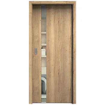 Interiérové dveře SAPELI HARMONIE KOMFORT M83 - CPL LAMINÁT - POSUVNÉ DVEŘE VČ. ZÁRUBNĚ - Dub Halifax Průchozí šířka (cm): 90, Průchozí výška (cm): 197, Typ skla: Čiré sklo