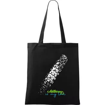 Motocross is my love - Taška bavlněná - 42 x 38 cm ( Černá )