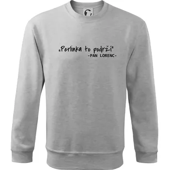 Chlapecké tričko Stavíme svépomoci - Perlinka to podrží - Mikina Essential dětská - 146 cm/10 let ( Světlešedý Melír )