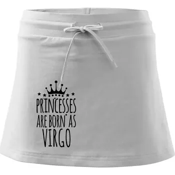Dámská sukně Princesses are born as Virgo - Panna - Sportovní sukně - two in one - L ( Bílá )
