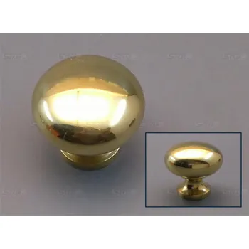 Nábytkové kování AG320-25 knopek mosaz lesk 25mm