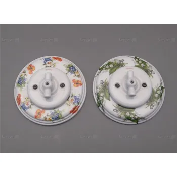 Elektrická zásuvka Colonial porc. vypínač s rámečkem dekorovaný