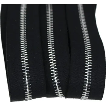 Zip Zdrhovadlo kovové 5M - černá /stříbro