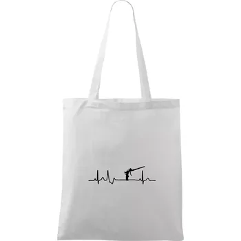 Nákupní taška Ekg pistole na pěnu - Taška bavlněná - 42 x 38 cm ( Bílá )