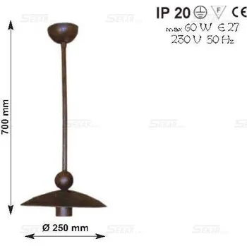 Dekorativní svítidlo 5120 kovaný lustr pro 1 žárovku