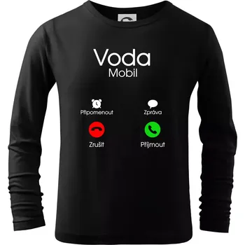 Chlapecké tričko Voda volá - Triko dětské Long Sleeve - 122 cm/6 let ( Černá )
