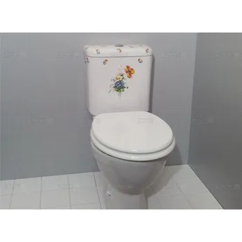 WC sada Toaleta s dekorovanou nádrží