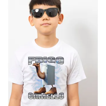 Pánské tričko Tričko Italian Brainrot - Frigo Camello Barva: Bílá, Velikost: 3XL, Střih: Pánské