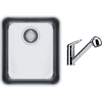 Granitový dřez Set Franke ANX 110-34 Nerez + baterie Franke FC 9547 Chrom