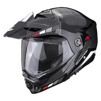 Helma na motorku Scorpion Exo ADX-2 Camino černá/stříbrná/červená L