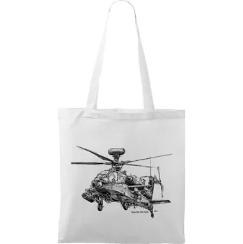 Plátěná taška - Apache AH-64E Guardian Barva: Bílá