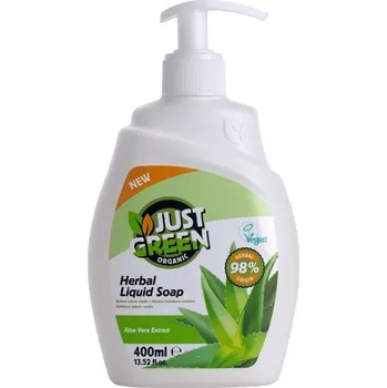 Koupelová kosmetika Just Green Organic Just Green Organic, Organické Tekuté mýdlo Aloe vera 400 ml FCL-00009