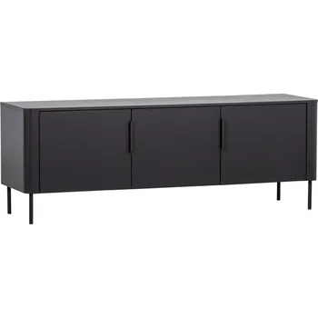 Televizní stolek WOOOD Černý dřevěný TV stolek Gunnar 154 x 44 cm
