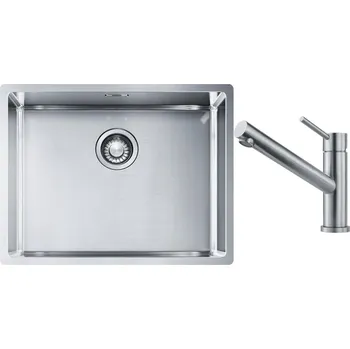 Granitový dřez Set Franke BXX 210/110-54 Nerez + baterie Franke FC 9290 ORBIT Nerez