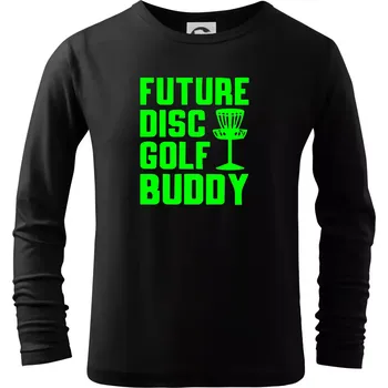 Chlapecké tričko Future disc golf buddy - Triko dětské Long Sleeve - 122 cm/6 let ( Černá )