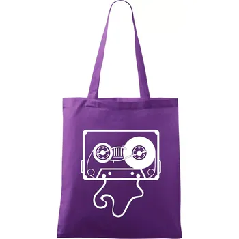 Gramo kazeta - Taška bavlněná - 42 x 38 cm ( Fialová )