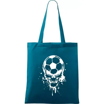 Fotbal lebka splash - Taška bavlněná - 42 x 38 cm ( Petrolejová )