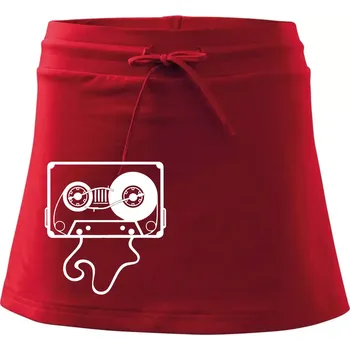 Dámská sukně Gramo kazeta - Sportovní sukně - two in one - L ( Červená )