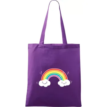 Veselá duha - Taška bavlněná - 42 x 38 cm ( Fialová )