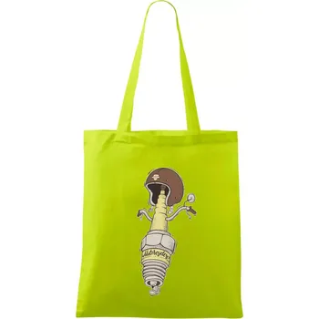 Motorcycles svíčka - Taška bavlněná - 42 x 38 cm ( Limetková )