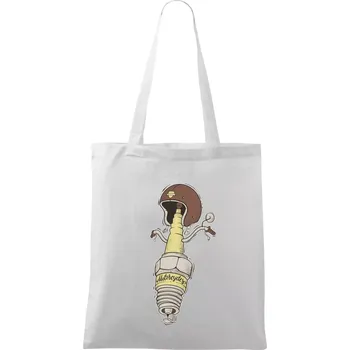 Nákupní taška Motorcycles svíčka - Taška bavlněná - 42 x 38 cm ( Bílá )
