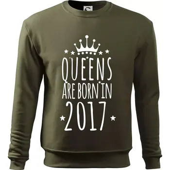 Chlapecké tričko Queens are born in 2017 - Mikina Essential dětská - 158 cm/12 let ( Military )