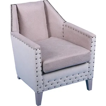 Křeslo Solenzara Čalouněné křeslo Dodo - NC-7189 Látkové čelounění: TP-068 Šedá, Povrchová úprava nohou: Graywash L.Oak P815A