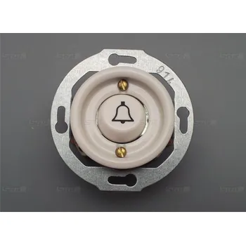 vypínač Porcelánové tlačítko modul bez rámečku - zvonek