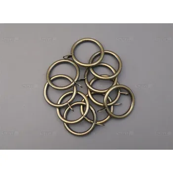 Příslušenství pro garnýž kroužek pro záclonovou tyč 20mm Antik mosaz 10ks