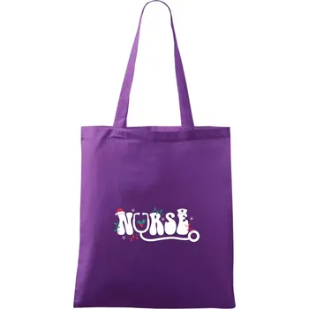 Nurse Christmas - Taška bavlněná - 42 x 38 cm ( Fialová )
