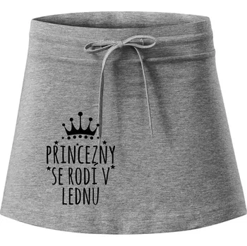 Dámská sukně Princezny se rodí v lednu - Sportovní sukně - two in one - M ( Tmavě šedý melír )