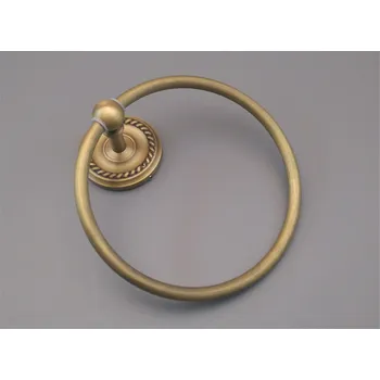 Sada koupelnových doplňků Držák na ručník kruh staromosaz 64007