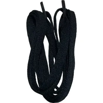 Tkaničky do bot Široké tkaničky do bot, jeden pár - Černé, 100 cm