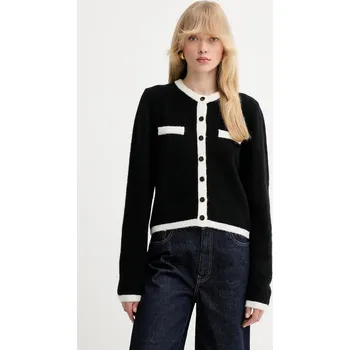 Dámský svetr Vlněný kardigan Gestuz 10910459 černá 99A, vel. S