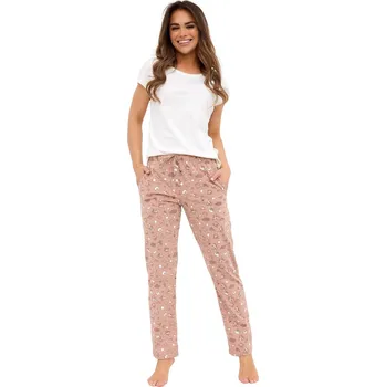 Dámské noční prádlo Dámské pyžamové kalhoty CORNETTE 690/46 béžová M 0