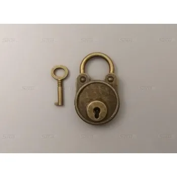 Nábytkové kování Zámek malý kulatý patina 29x46mm