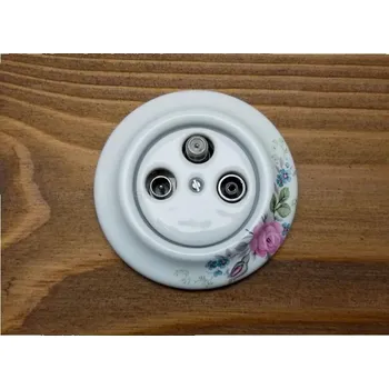 vypínač Zásuvka DECENTO TV+R+SAT dekor 5011K-C00403