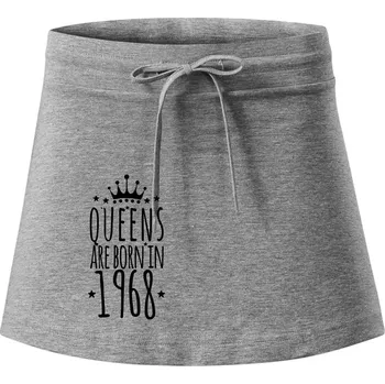 Dámská sukně Queens are born in 1968 - Sportovní sukně - two in one - XS ( Tmavě šedý melír )