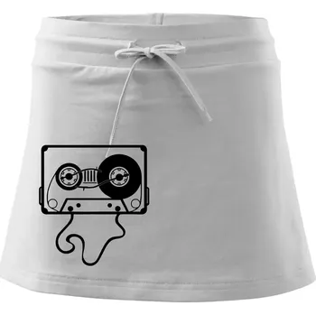 Dámská sukně Gramo kazeta - Sportovní sukně - two in one - XS ( Bílá )