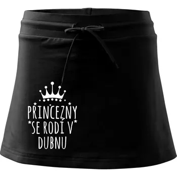 Dámská sukně Princezny se rodí v dubnu - Sportovní sukně - two in one - M ( Černá )
