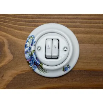 vypínač Tlačítko žaluziové DECENTO dekor. 3559K-C88345