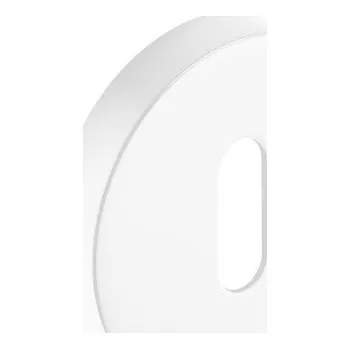 Dveřní kování Rozeta na klíč kulatá bílá - komplet 2ks