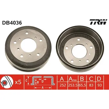 Brzdový buben TRW Brzdový buben DB4036