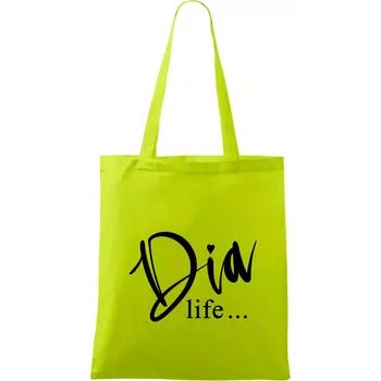 D I A Life - Taška bavlněná - 42 x 38 cm ( Limetková )