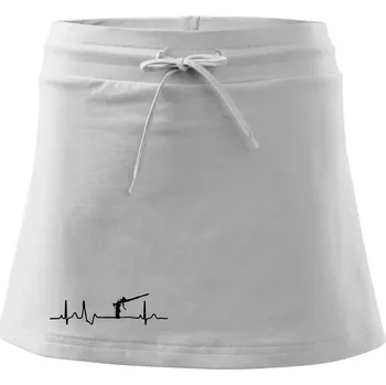 Dámská sukně Ekg pistole na pěnu - Sportovní sukně - two in one - L ( Bílá )