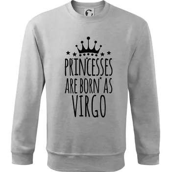 Chlapecké tričko Princesses are born as Virgo - Panna - Mikina Essential dětská - 146 cm/10 let ( Světlešedý Melír )