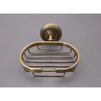 Sada koupelnových doplňků Mýdelník s držákem staromosaz 64005