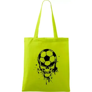 Fotbal lebka splash - Taška bavlněná - 42 x 38 cm ( Limetková )