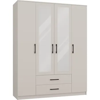 Šatní skříň Šatní skříň Romana 160 cm se zrcadlem kašmír